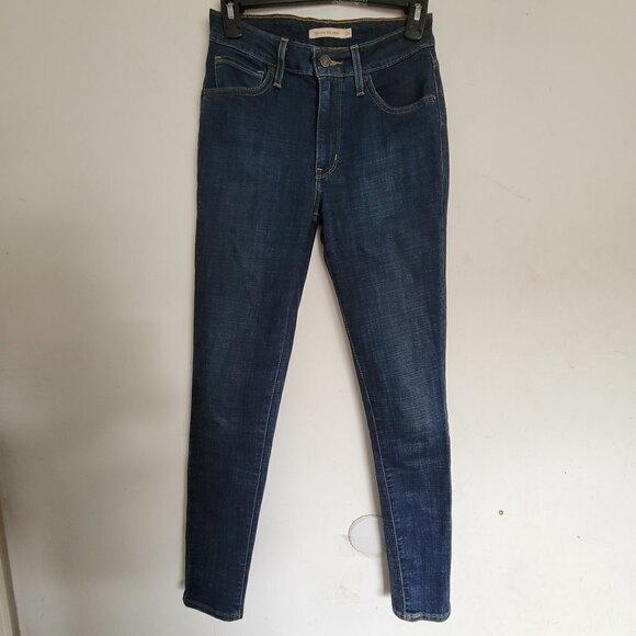 Levi's 721 High Rise Skinny Blue Denim Jeans Pants Size 26 - Picture 5 of 16